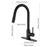 Deck Mounted High Arc Pull Down Stainless Steel Kitchen Faucet