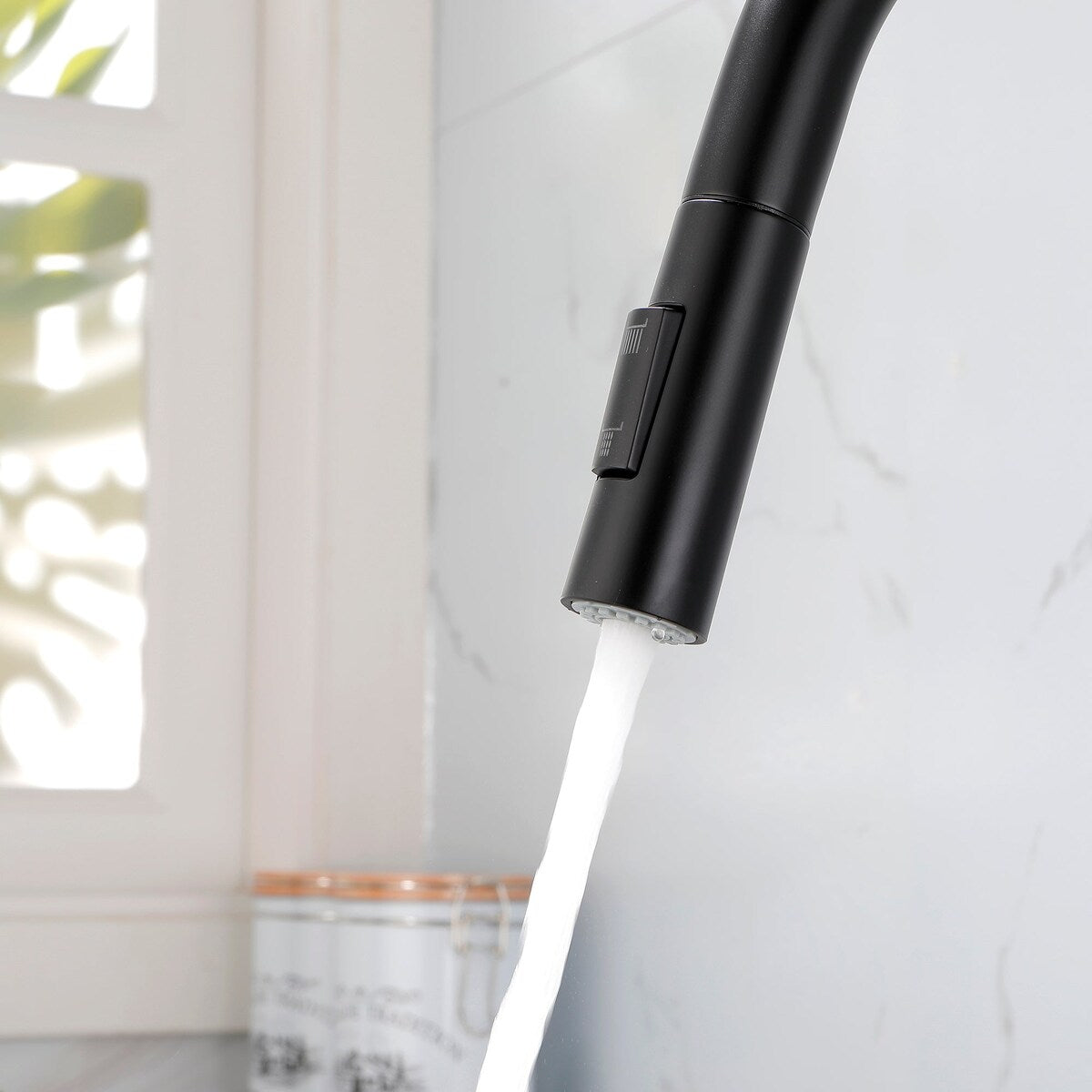 Deck Mounted High Arc Pull Down Stainless Steel Kitchen Faucet