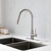 Deck Mounted High Arc Pull Down Stainless Steel Kitchen Faucet