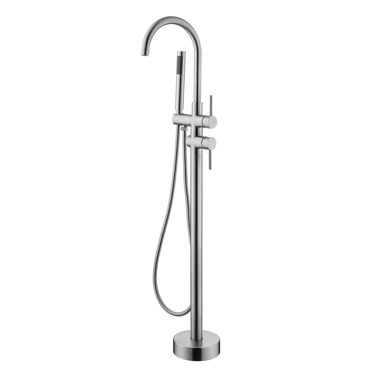 Single Handle Floor Mounted Gooseneck Freestanding Tub Filler