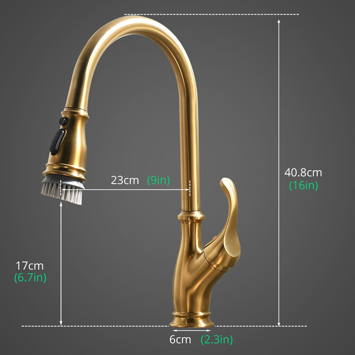 Single Handle Kitchen Faucet With Pull Down Sprayer Single Hole Brushed Gold Kitchen Sink Faucet Kitchen Vanity Basin Tap