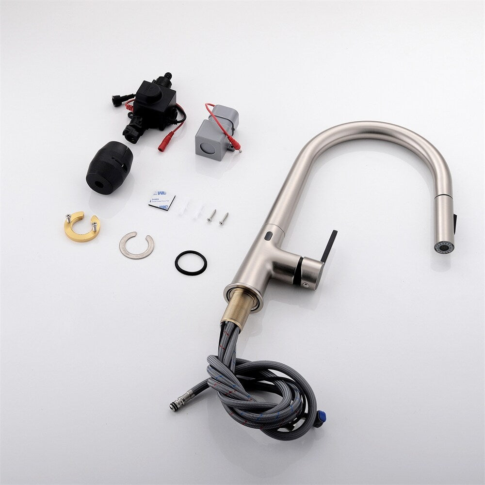 Single Handle Motion Sensor Activated Kitchen Sink Faucet