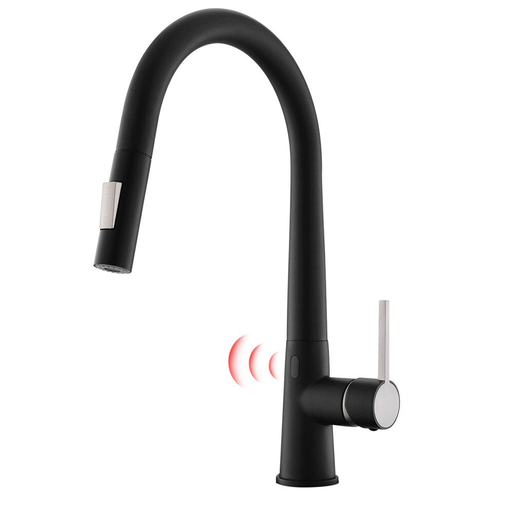 Single Handle Motion Sensor Activated Kitchen Sink Faucet
