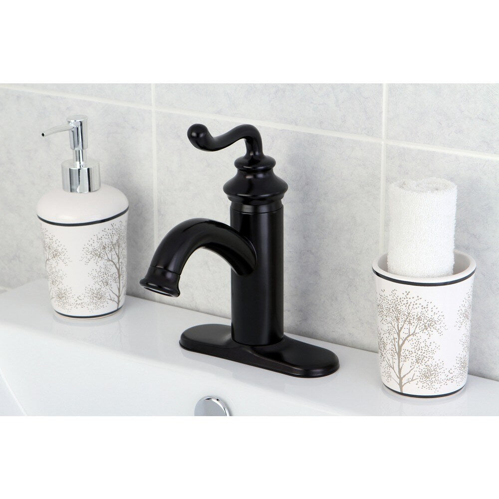 Kingston Brass Single Handle Oil Rubbed Bronze Single Hole Bathroom Faucet