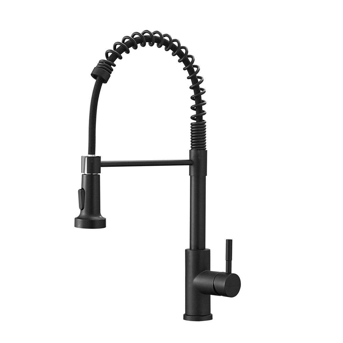 Single-Handle Pull Down Sprayer Kitchen Faucet in Black