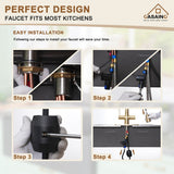 Single Handle Pull-Down Sprayer Kitchen Faucet