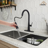 Single Handle Pull-Down Sprayer Kitchen Faucet