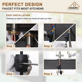 Single Handle Pull-Down Sprayer Kitchen Faucet