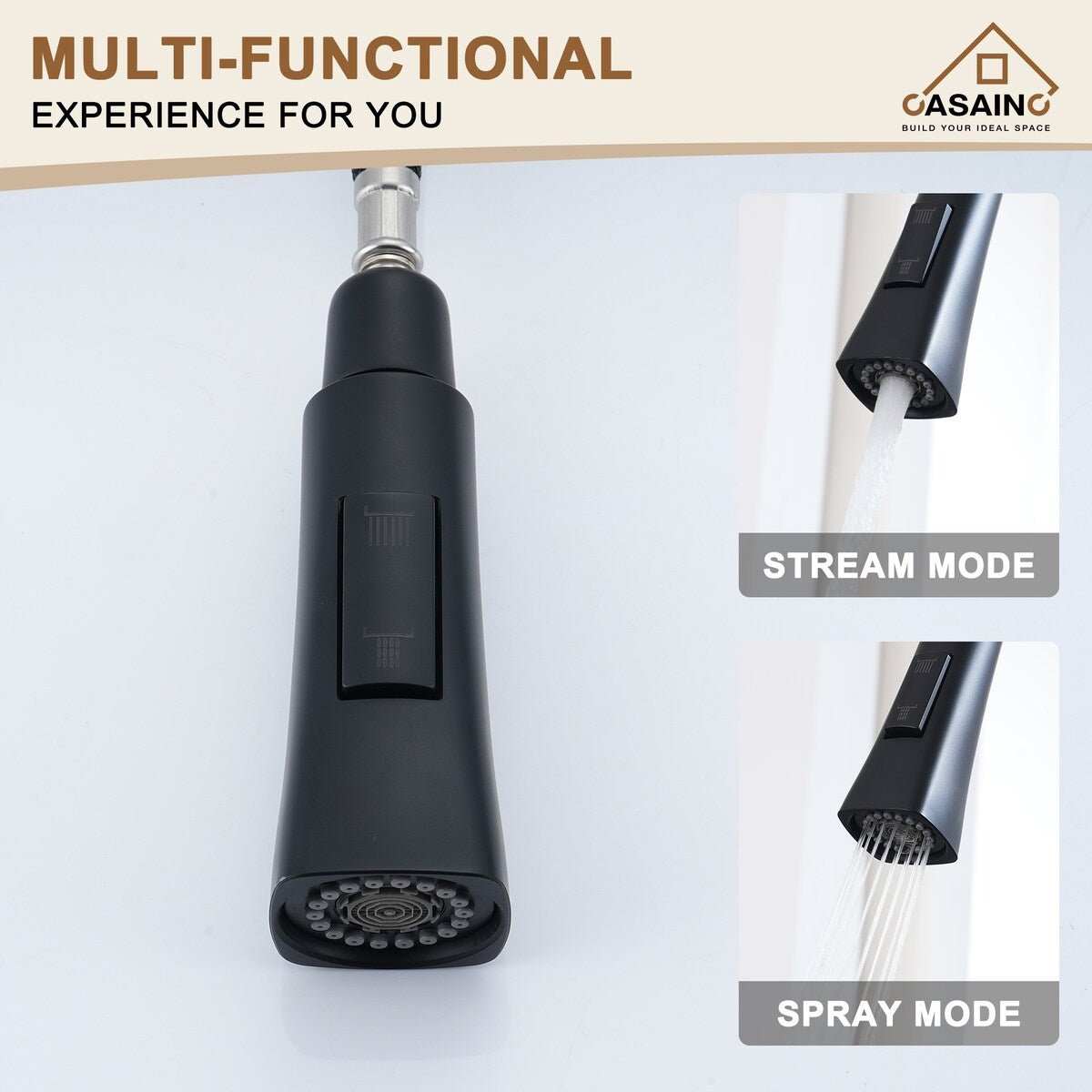 Single Handle Pull-Down Sprayer Kitchen Faucet