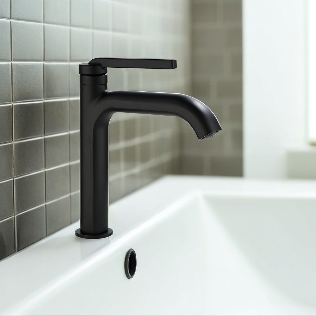 9-12" H Solid Brass Single Handle Bathroom Sink Faucet