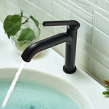 9-12" H Solid Brass Single Handle Bathroom Sink Faucet