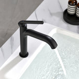 9-12" H Solid Brass Single Handle Bathroom Sink Faucet