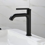 9-12" H Solid Brass Single Handle Bathroom Sink Faucet