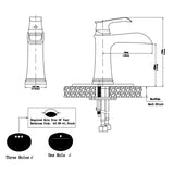 Single Handle Waterfall Bathroom Faucet with Drain Assembly Brass 1 Hole Modern Bathroom Sink Vanity Taps with Deck Plate