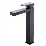 Single-Handle Matte Black Bathroom Sink Faucet