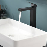 Single-Handle Matte Black Bathroom Sink Faucet