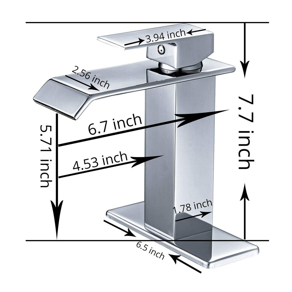 Single Hole Bathroom Sink Faucet - Chrome Finish