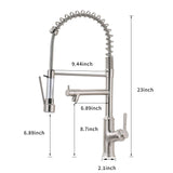 Single Hole Commercial Kitchen Sink Faucet With Pull Down Sprayer Single Handle Kitchen Vanity Lavatory Faucet Brushed Nickel
