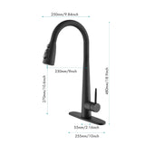 Single Hole Deck Mount Kitchen Faucets with Pull Down Sprayer