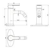 Single Hole Single-Handle Bathroom Faucet with Deck Plate