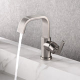 Luxier BSH14-S Single Handle Single Hole Bathroom Faucet with Drain