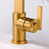 Luxier BSH14-S Single Handle Single Hole Bathroom Faucet with Drain