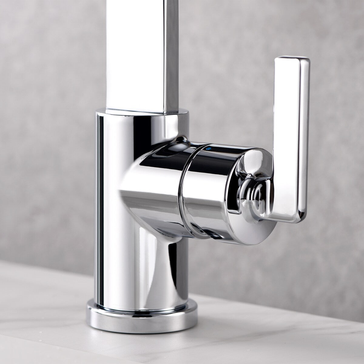 Luxier BSH14-S Single Handle Single Hole Bathroom Faucet with Drain