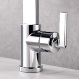Luxier BSH14-S Single Handle Single Hole Bathroom Faucet with Drain