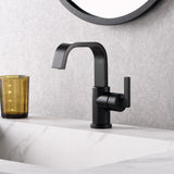 Luxier BSH14-S Single Handle Single Hole Bathroom Faucet with Drain