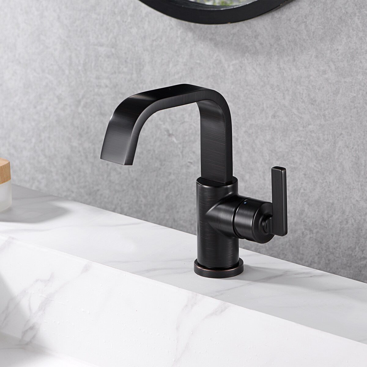 Luxier BSH14-S Single Handle Single Hole Bathroom Faucet with Drain