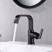 Luxier BSH14-S Single Handle Single Hole Bathroom Faucet with Drain