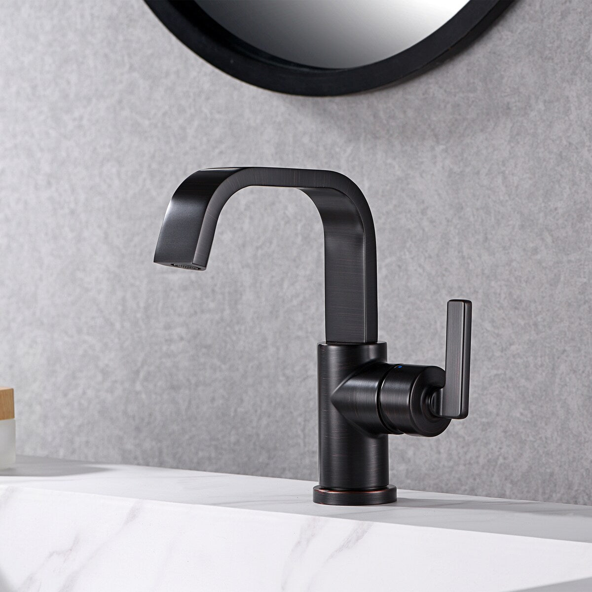Luxier BSH14-S Single Handle Single Hole Bathroom Faucet with Drain
