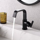 Luxier BSH14-S Single Handle Single Hole Bathroom Faucet with Drain