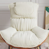 Single Leisure Lounge Chair, Balcony Rocking Chair with Detachable Cushion