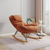 Single Leisure Lounge Chair, Balcony Rocking Chair with Detachable Cushion