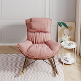 Single Leisure Lounge Chair, Balcony Rocking Chair with Detachable Cushion