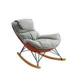 Single Leisure Lounge Chair, Balcony Rocking Chair with Detachable Cushion
