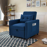 Single Sofa Bed with Pullout Sleeper,Convertible Folding Futon Chair