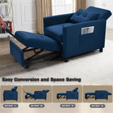 Single Sofa Bed with Pullout Sleeper,Convertible Folding Futon Chair
