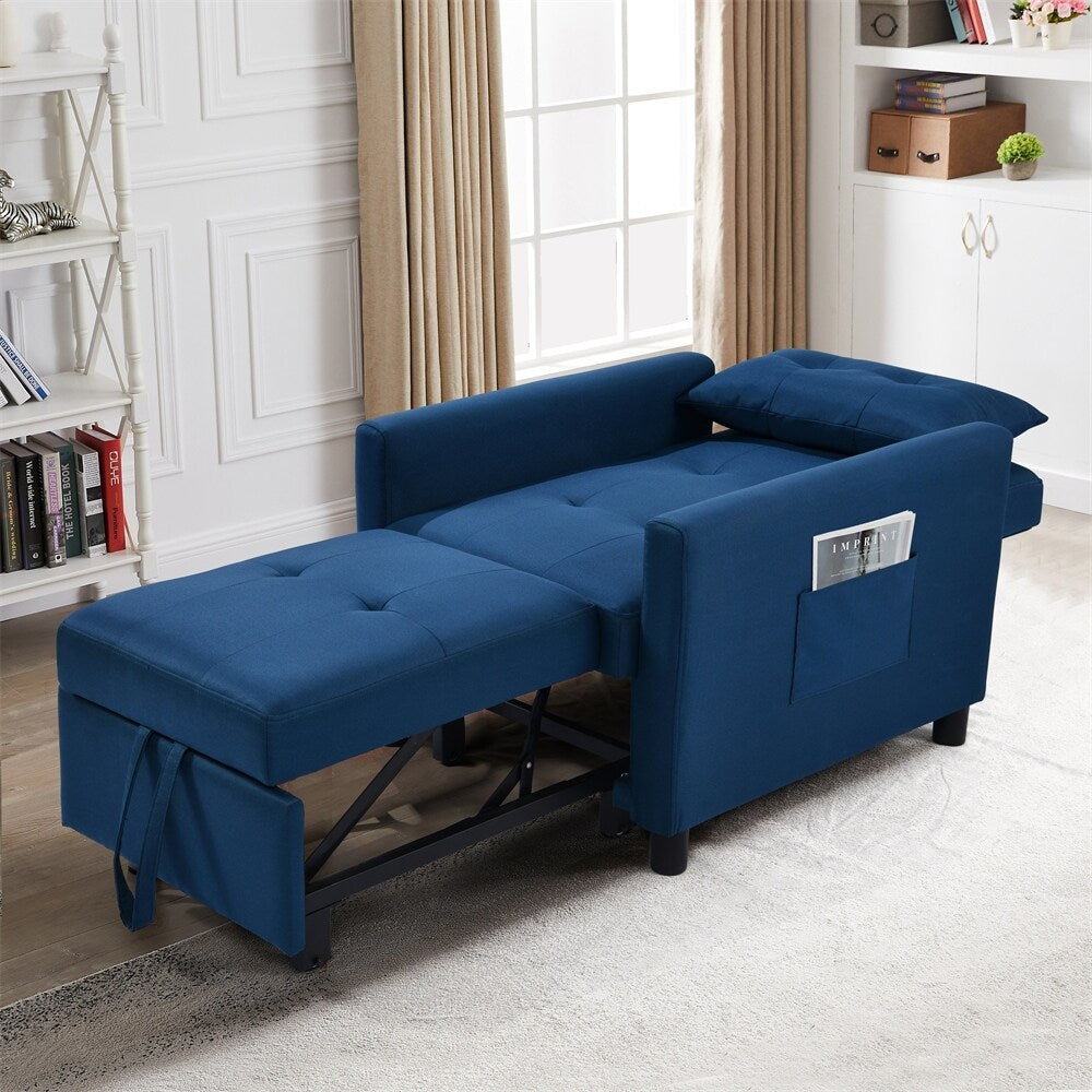 Single Sofa Bed with Pullout Sleeper,Convertible Folding Futon Chair
