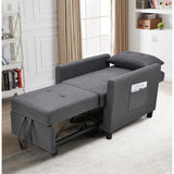 Single Sofa Bed with Pullout Sleeper,Convertible Folding Futon Chair