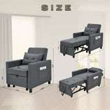 Single Sofa Bed with Pullout Sleeper,Convertible Folding Futon Chair