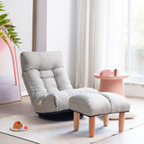Adjustable Floor Game Chair Reclining Chair with Stool