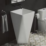 Sion One-Piece Pedestal Sink - 18.15" x 18.15" 32.25"
