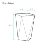 Sion One-Piece Pedestal Sink - 18.15" x 18.15" 32.25"