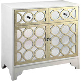 Sitka White and Gold Accent Cabinet