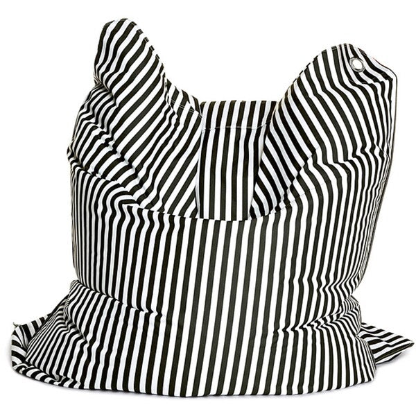 Sitting Bull Fashion Black and White Bean Bag Chair