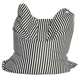 Sitting Bull Fashion Black and White Bean Bag Chair