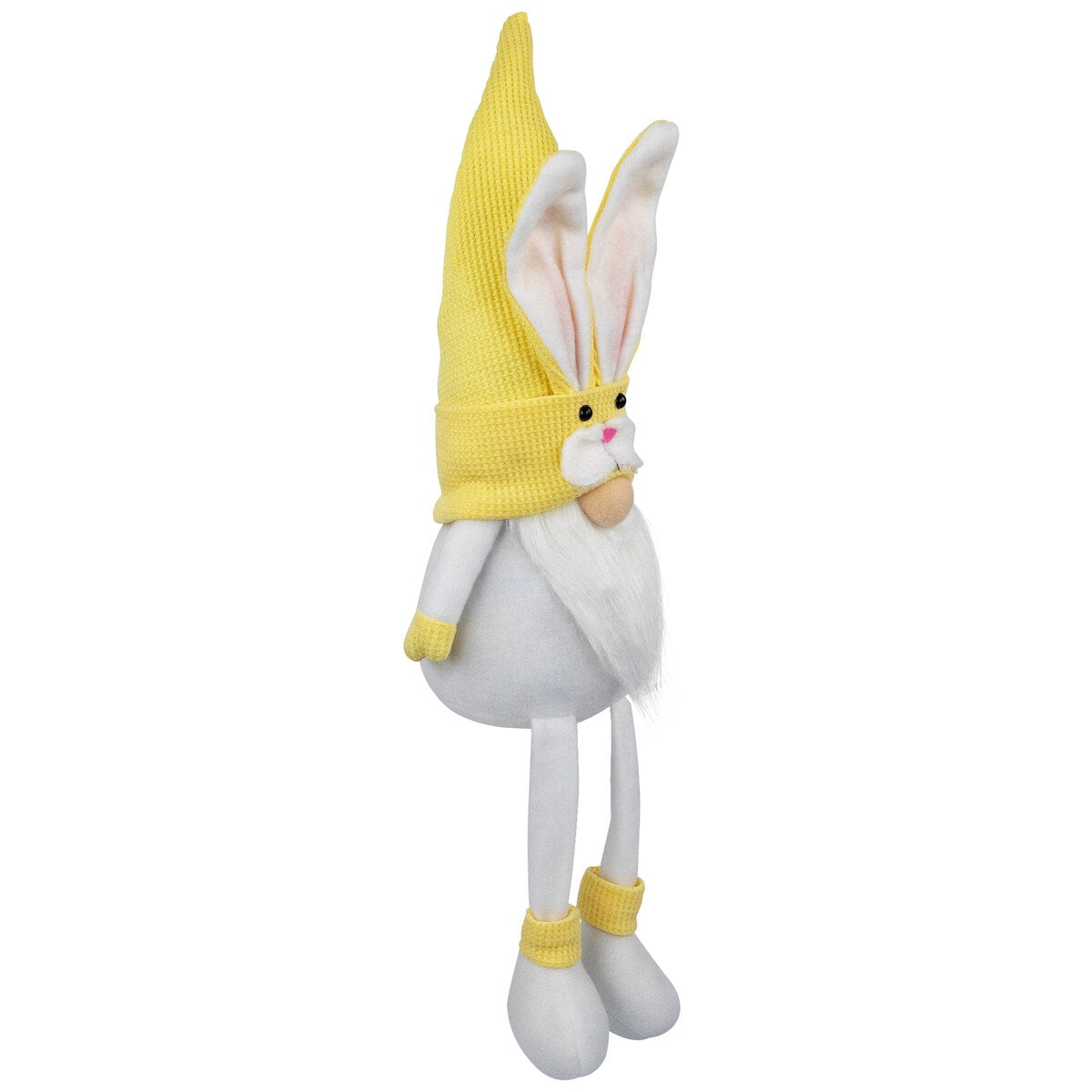 Sitting Bunny Gnome Easter Figurine - 20" - Yellow