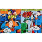 Six-Foot Tall Double Sided 'Superman Classic' Canvas Room Divider